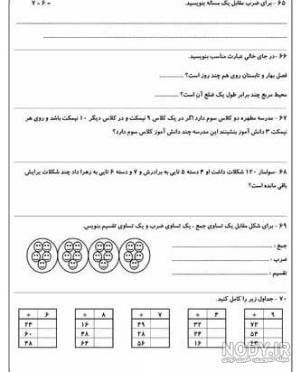 نقاشی مخصوص جدول ضرب ویژه دانش آموزان کلاس سوم ابتدایی!
