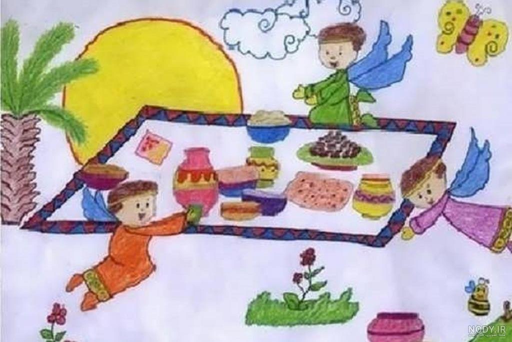 78 نقاشی با موضوع ماه رمضان و سفره افطاری کودکانه آسان و سخت برای همه مقاطع