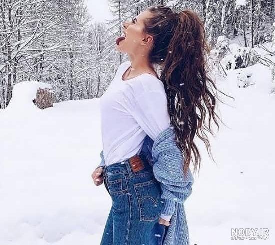 45 ژست دخترانه و پسرانه عکاسی در برف