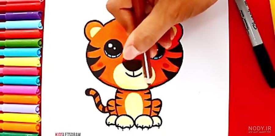 آموزش نقاشی ببرحرفه ای، سخت و آسان + ایده های واقعی کارتونی و بامزه –  نقاشیار