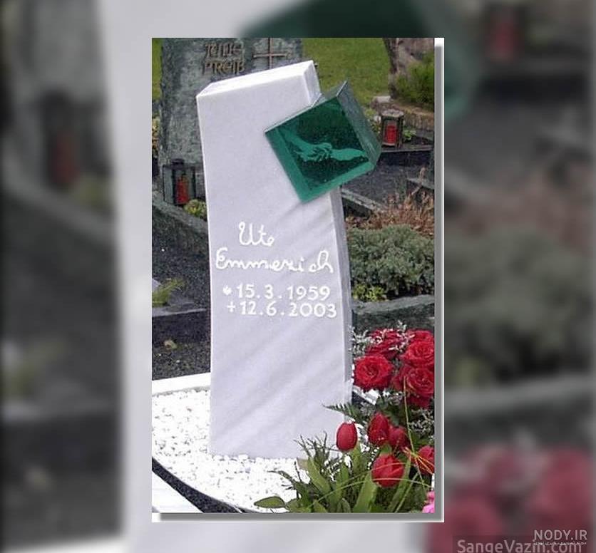سنگ قبر سه بعدی شیشه ایی طرح ساده کد 116 | فروشگاه سنگ مزار نگارستان