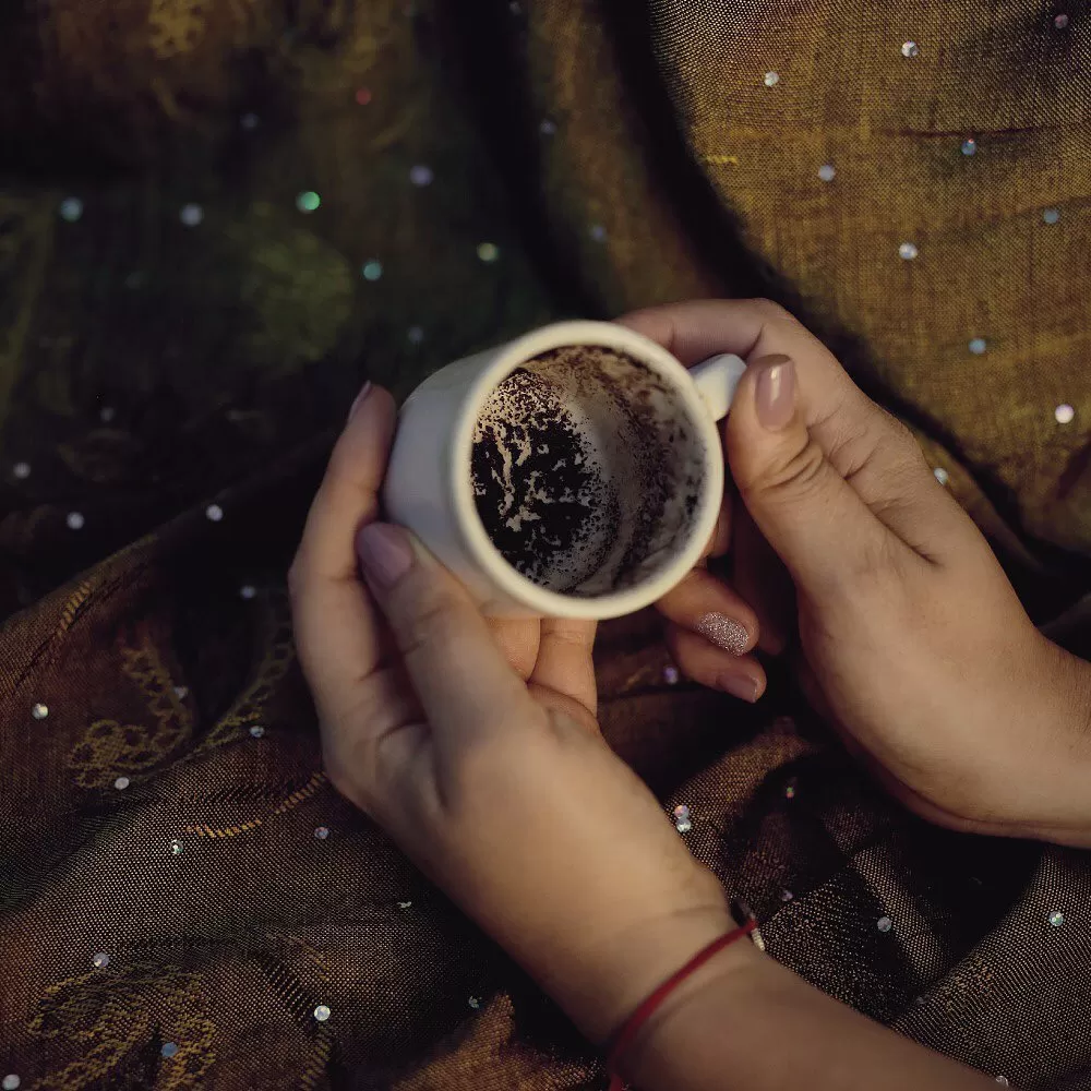 عکس زن قهوه