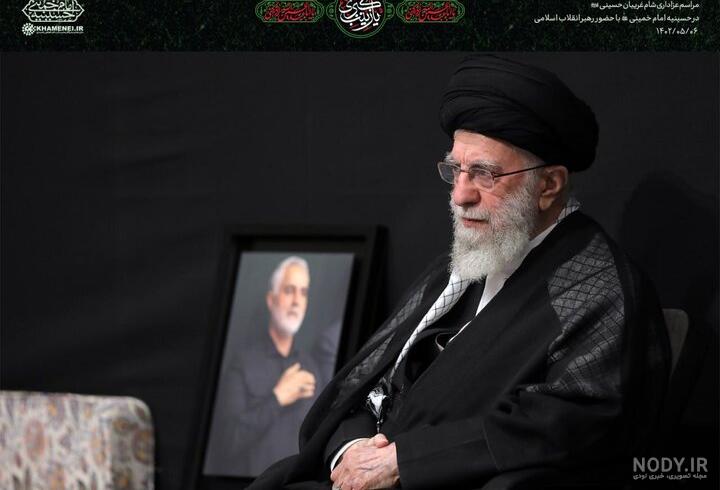 عکس شهید حاج قاسم سلیمانی با رهبر