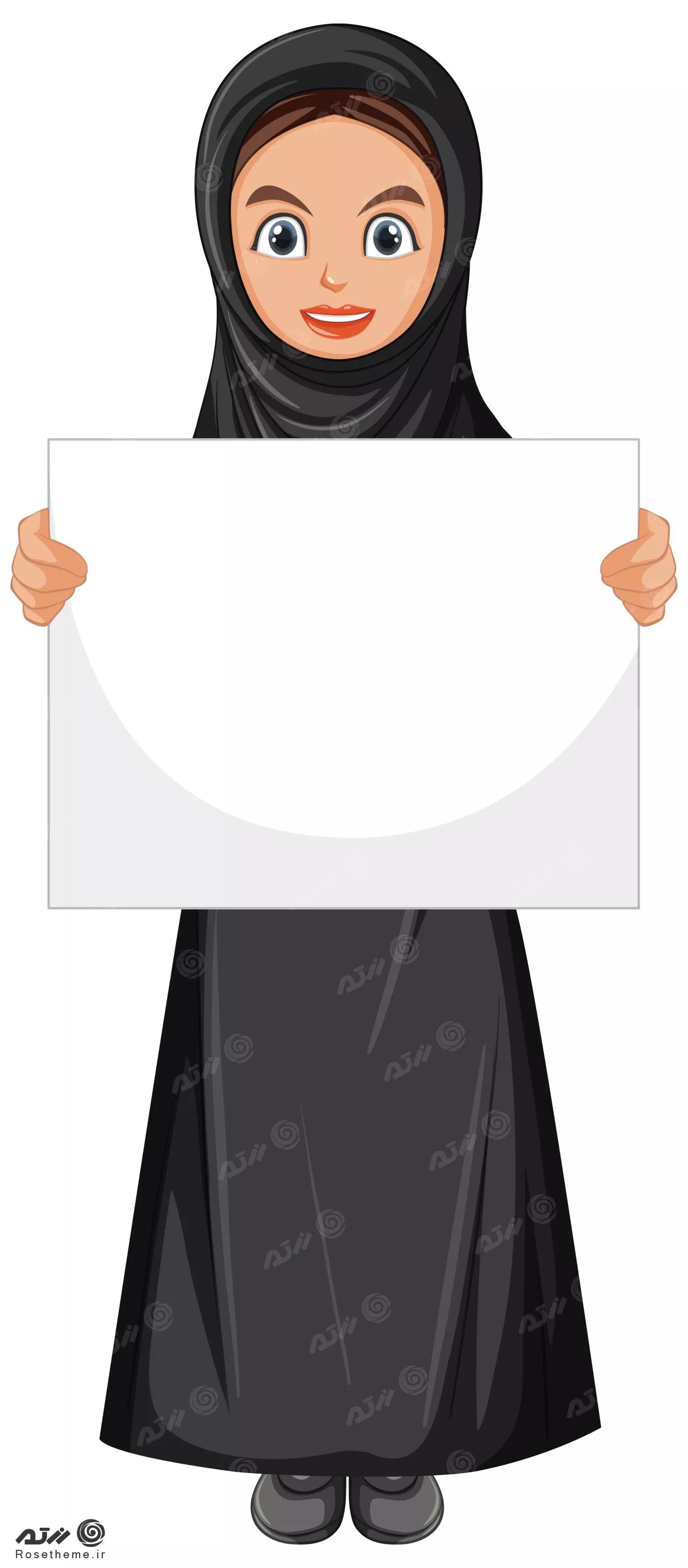 عکس نقاشی حجاب زیبا