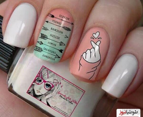 عکس ژل ناخن بی تی اس