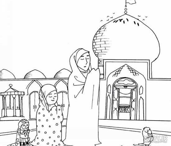 نقاشی دیجیتال خانم با حجاب زیبا 1560876