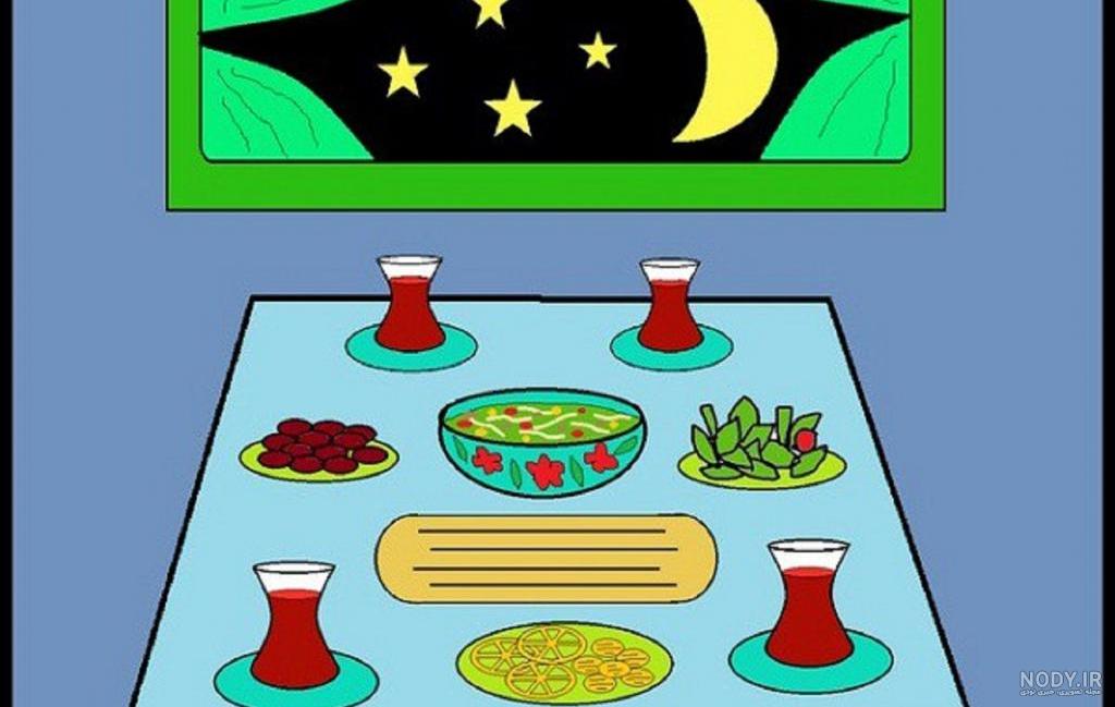 نقاشی ماه رمضان 1403 آسان و زیبا کودکانه - اینفینیتی کیدز
