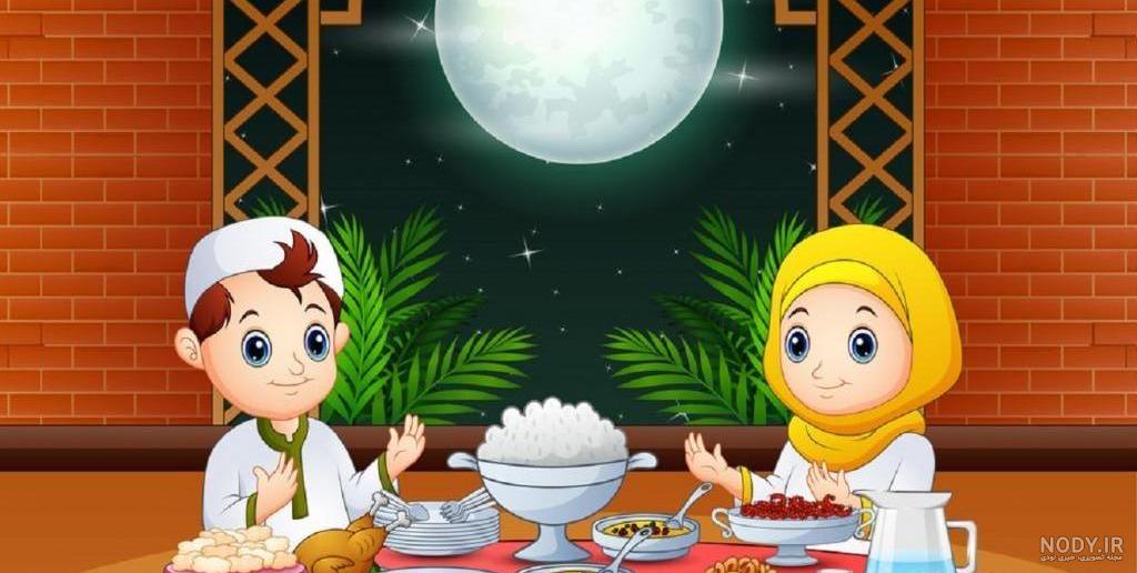 نقاشی در مورد ماه رمضان+رنگ آمیزی برای کودکان