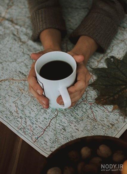 وکتور دختر جوان و فنجان قهوه در دست » پیکاسور