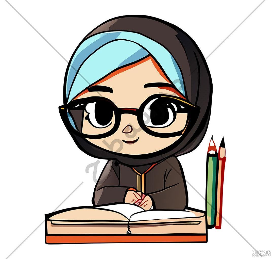 تصویر کارتونی معلم خانم با حجاب در کلاس درس محجبه | هوش مصنوعی شهرزاد تصویر کارتونی معلم خانم با حجاب در کلاس درس محجبه | هوش مصنوعی شهرزاد