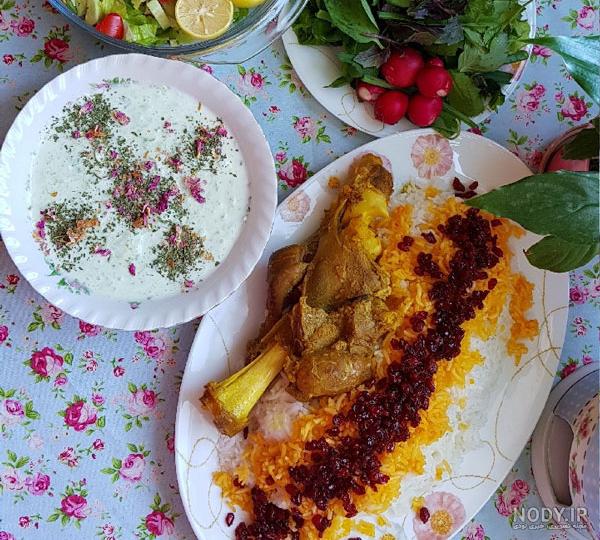 زرشک پلو با مرغ