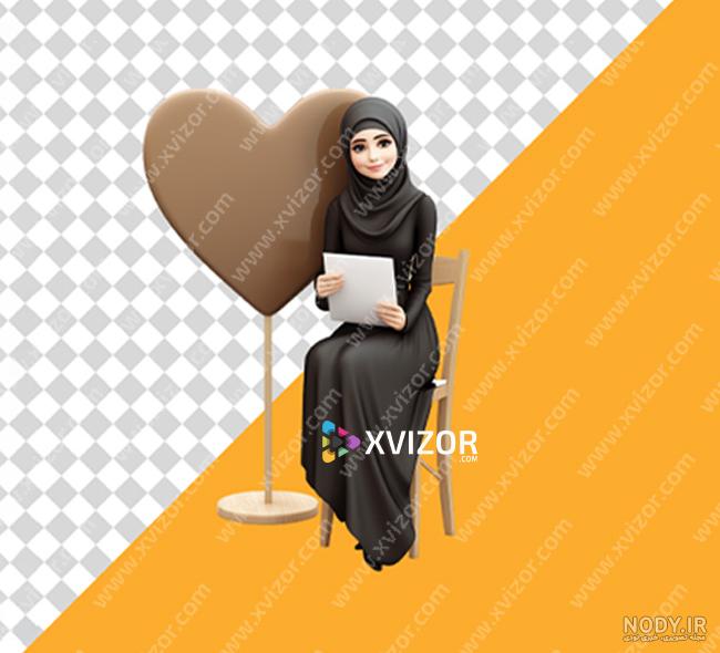 شخصیت سه بعدی دختر با ژست پیدا کردن ایده