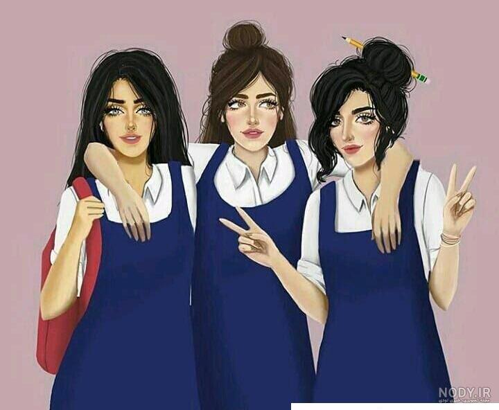 عکس دونفره دخترانه فانتزی - عکس نودی