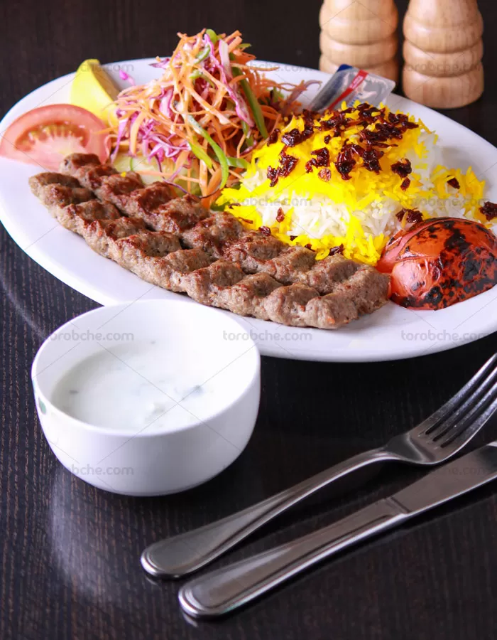 عکس چلو کباب کوبیده