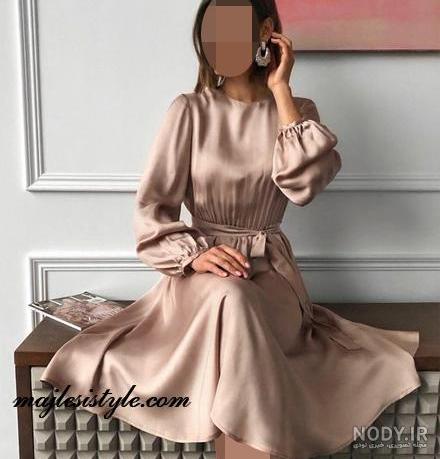 مدل لباس حریر جدید و دخترانه مجلسی + لباس حریر جدید و ساده