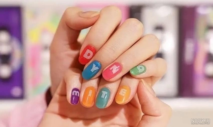 طرح ناخن bt21 با رنگ های شاد و جذاب برای ناخن های کوتاه و بلند | دوره های  دترلند