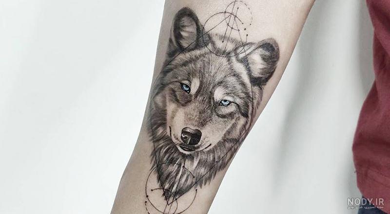 عکس تاتو روی دست مردانه گرگ عکس تاتو روی دست مردانه گرگ