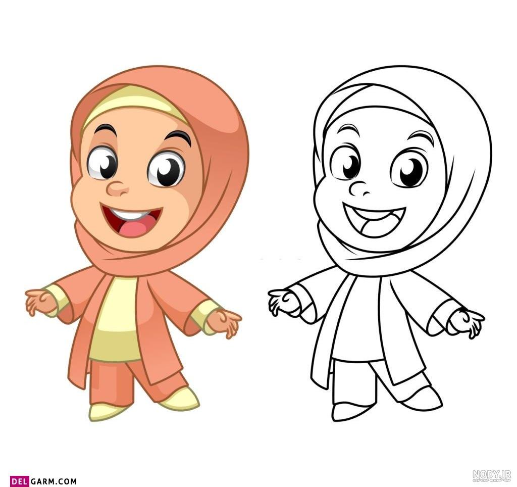عکس نقاشی دختر با حجاب زیبا عکس نقاشی دختر با حجاب زیبا