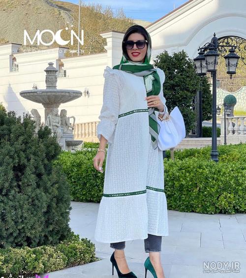 مانتو سفید تابستانه را با چی ست کنیم ؟+ عکس مانتو سفید تابستانه را با چی ست کنیم ؟+ عکس