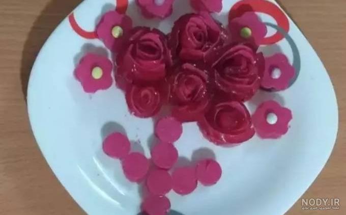 طرز تهیه ژله رولی دو رنگ
