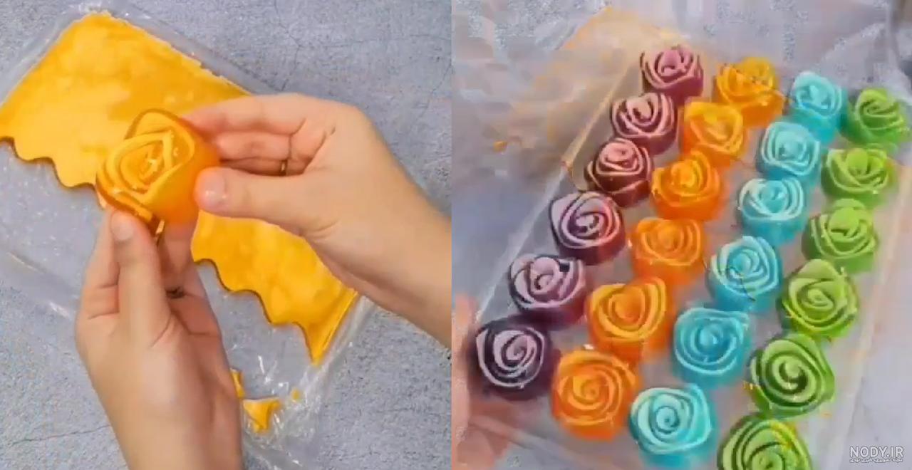 عکس ژله رولی گل رز