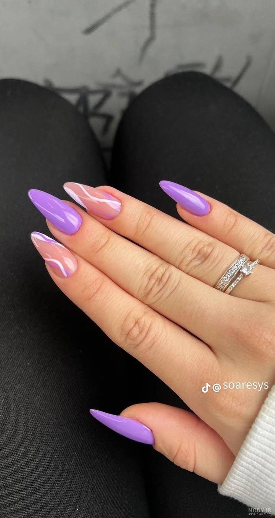 عکس کاشت ناخن یاسی عکس کاشت ناخن یاسی