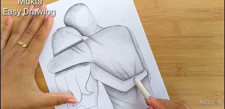 نقاشی دخترانه عاشقانه