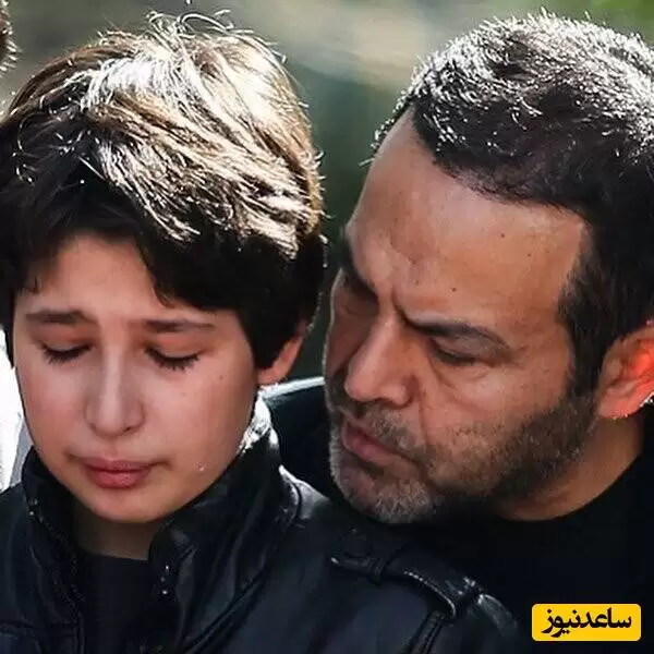 گریه های جگر سوز فرزند مشترک فریبرز عرب نیا بازیگر نقش مختار و عسل بدیعی بر