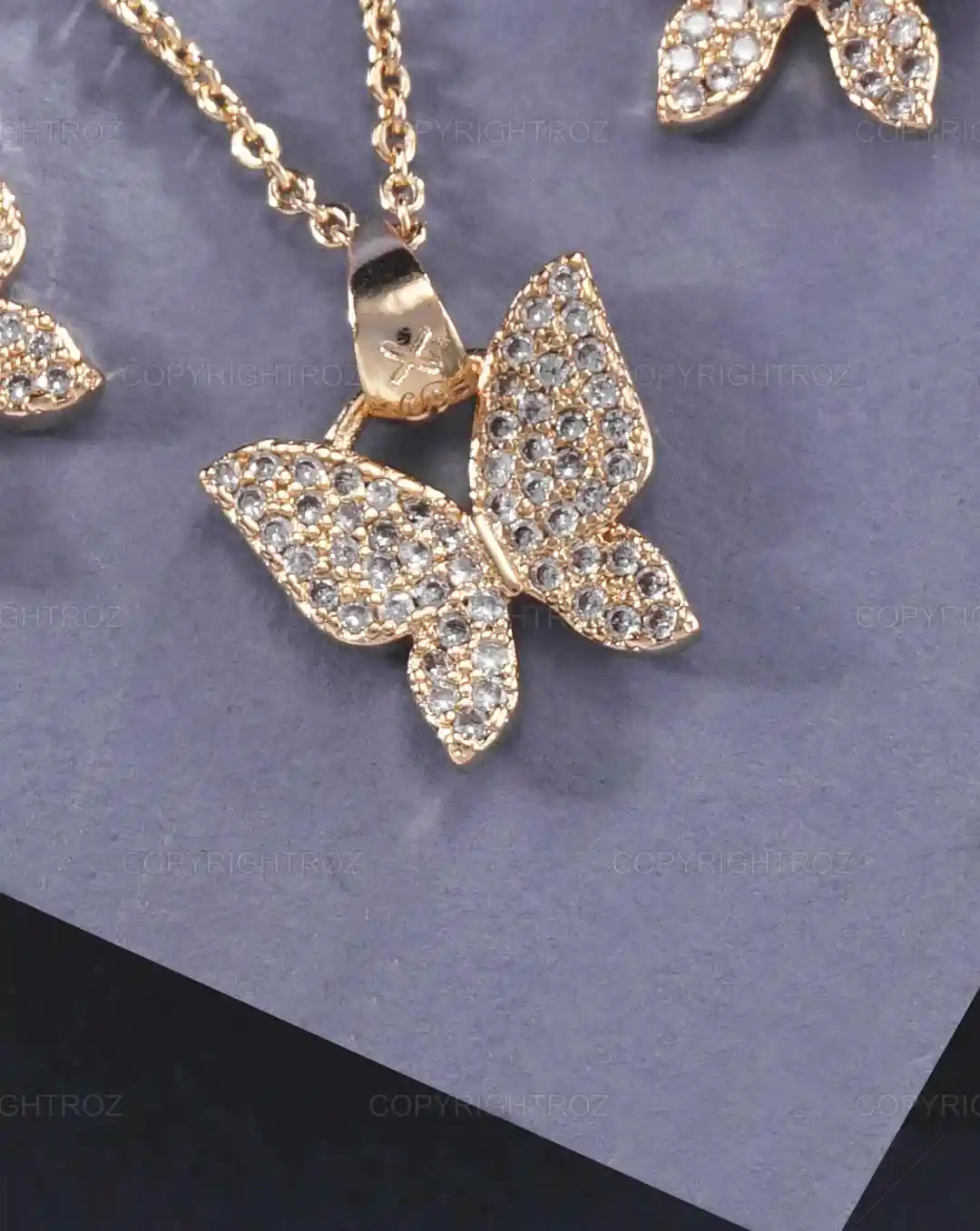 انگشتر طلای 18 عیار پروانه ایوا - termegold