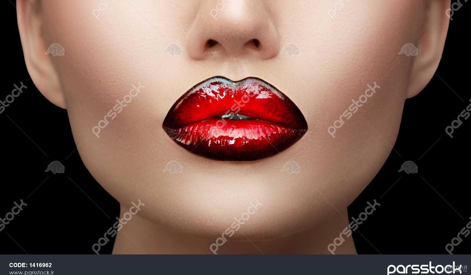 عکس رنگ رژ لب نارنجی