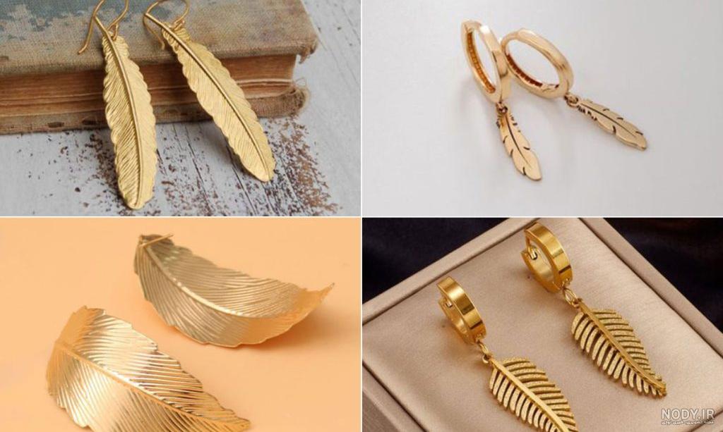 قیمت و خرید گوشواره طلا 18 عیار زنانه طلای مستجابی مدل لیزر کات کد 03