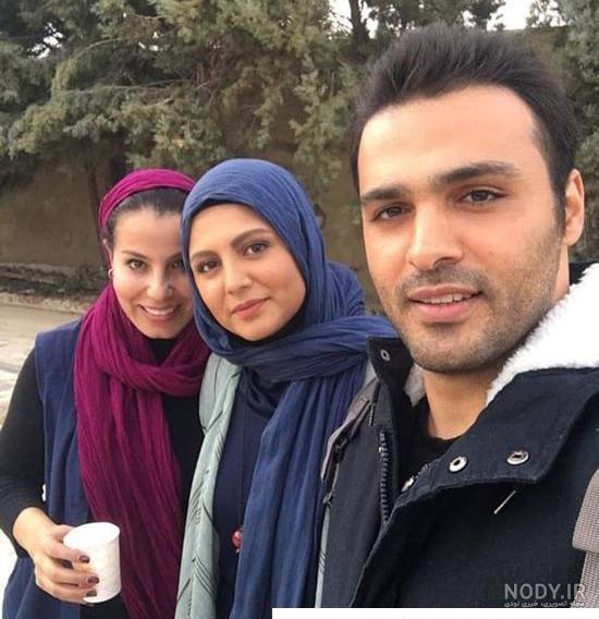 ژست عاشقانه مرضیه جوانِ سریال دلدادگان با همسر کارگردانش در یک جشن+عکس