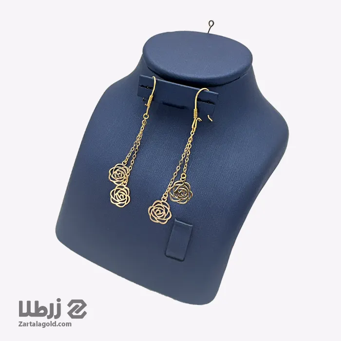 گوشواره طلا میخی مدل گل پنج پر گوشواره طلا میخی مدل گل پنج پر