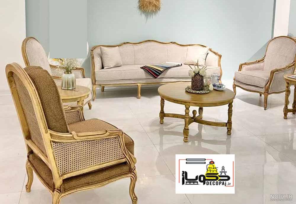 خرید و قیمت مبل ال 8 نفره دسته مکانیزم دار مدل لاکچری