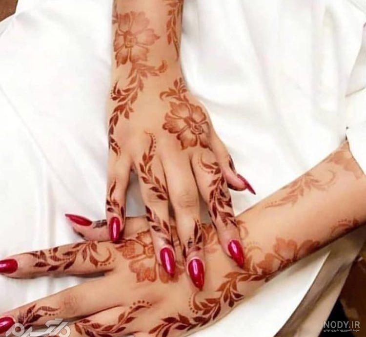طراحی حنا روی دست - مدل های جدید تزیین حنا روی دست برای حنابندان طراحی حنا روی دست - مدل های جدید تزیین حنا روی دست برای حنابندان