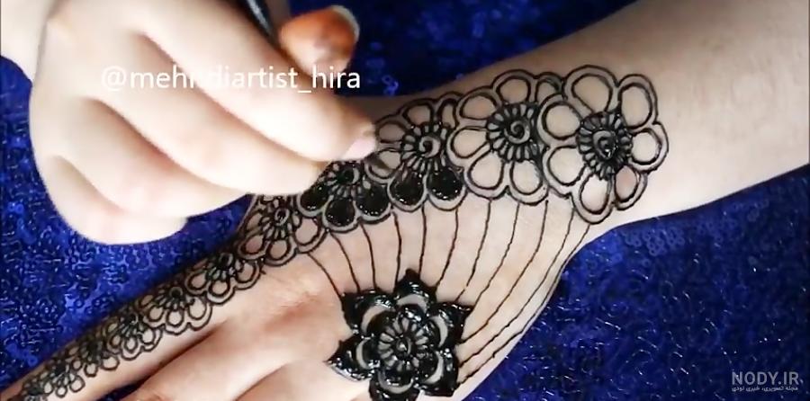 طراحی حنا روی دست - مدل های جدید تزیین حنا روی دست برای حنابندان طراحی حنا روی دست - مدل های جدید تزیین حنا روی دست برای حنابندان