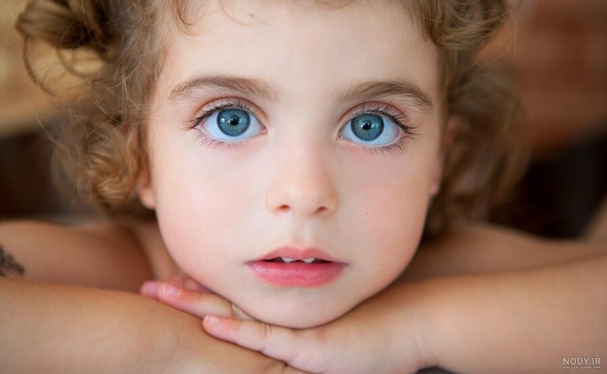عکس بچه خوشگل چشم آبی