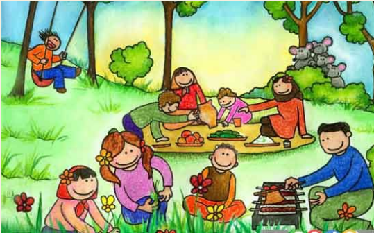 عکس سیزده بدر برای نقاشی