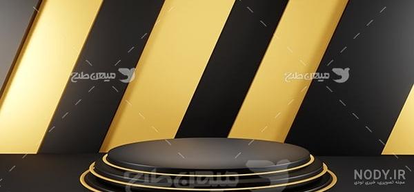 عکس ناخن مشکی طلایی