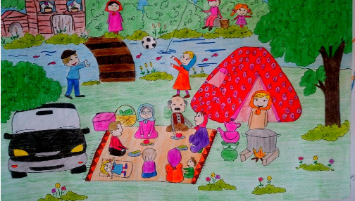نقاشی سیزده بدر : 20 نقاشی با موضوع 13 بدر برای رنگ آمیزی کودکان