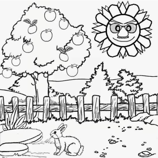 نقاشی سیزده بدر : 20 نقاشی با موضوع 13 بدر برای رنگ آمیزی کودکان