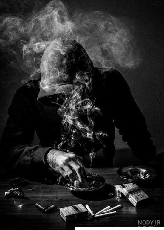 عکس خفن عکس پسر غمگین با سیگار