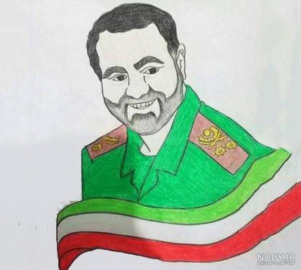 عکس حاج قاسم سلیمانی نقاشیش