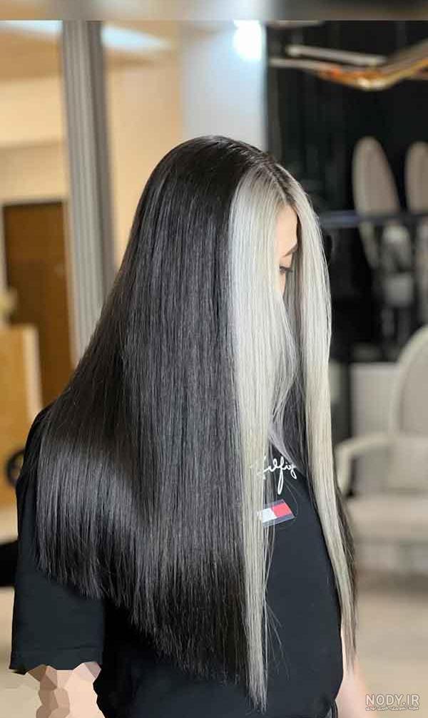 عکس رنگ مو یخی صدفی عکس رنگ مو یخی صدفی