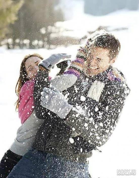 عکس عاشقانه دونفره تو برف عکس عاشقانه دونفره تو برف