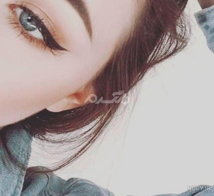 پروفایل چهره دخترانه خوشگل چشم عسلی | تاوعکس
