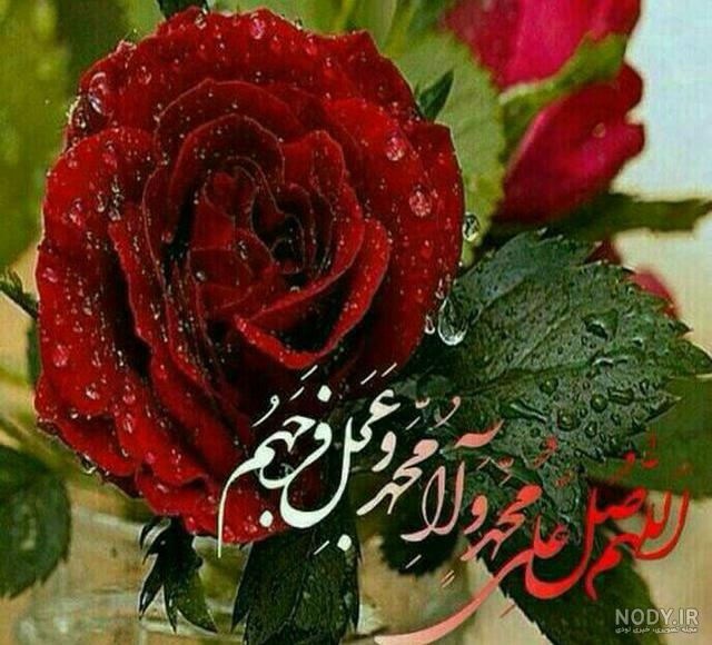 عکس صلوات با گل عکس صلوات با گل
