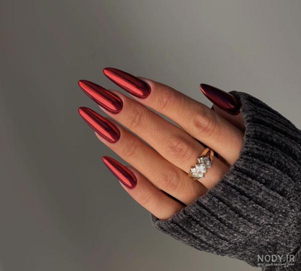 عکس ناخن سفید کروم