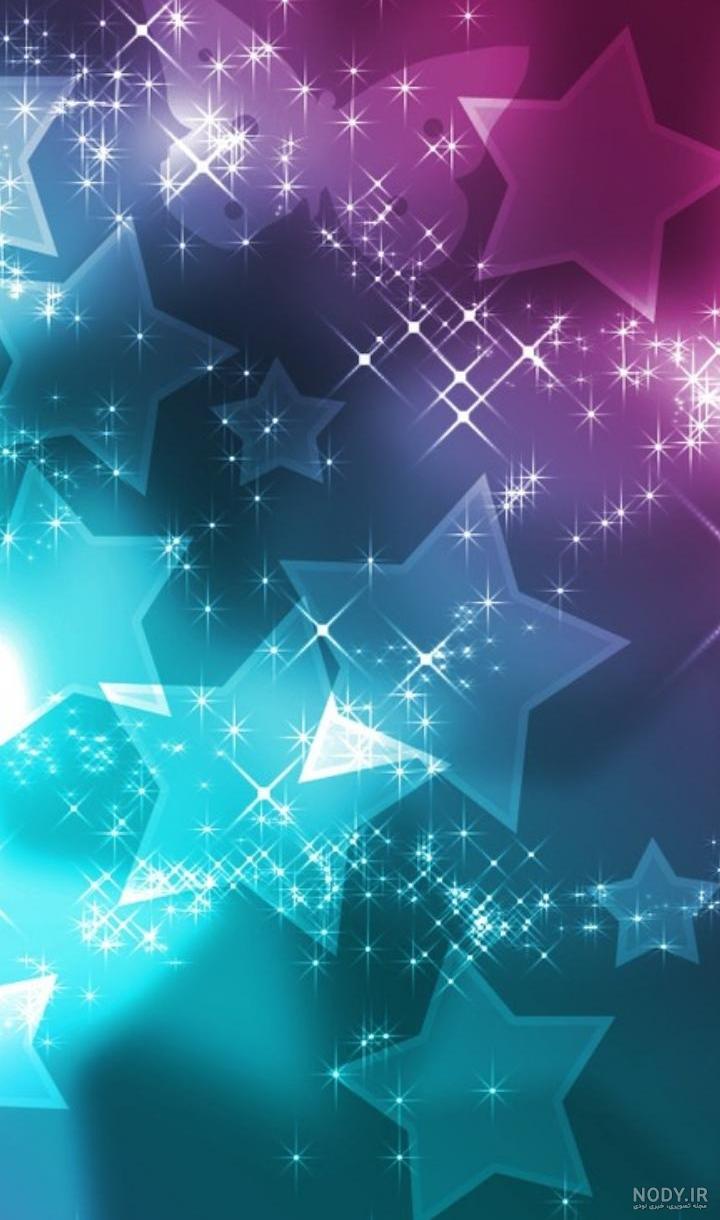 والپیپر اکلیلی و درخشان آبی رنگ با کیفیت عالی برای گوشی