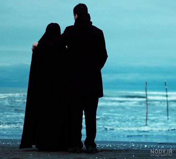 عکس پروفایل دختر با حجاب کنار دریا فانتزی